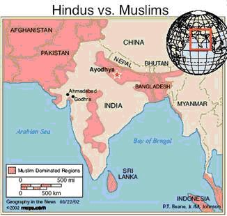 Indian region with high muslim growth rates