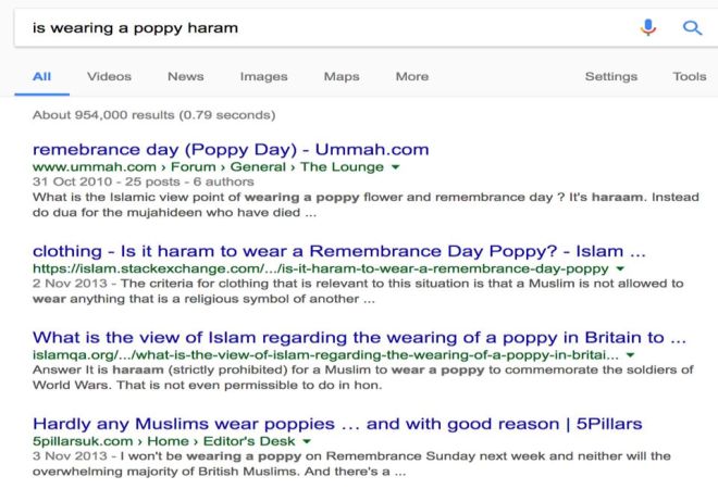 answers to is wearing poppy haram